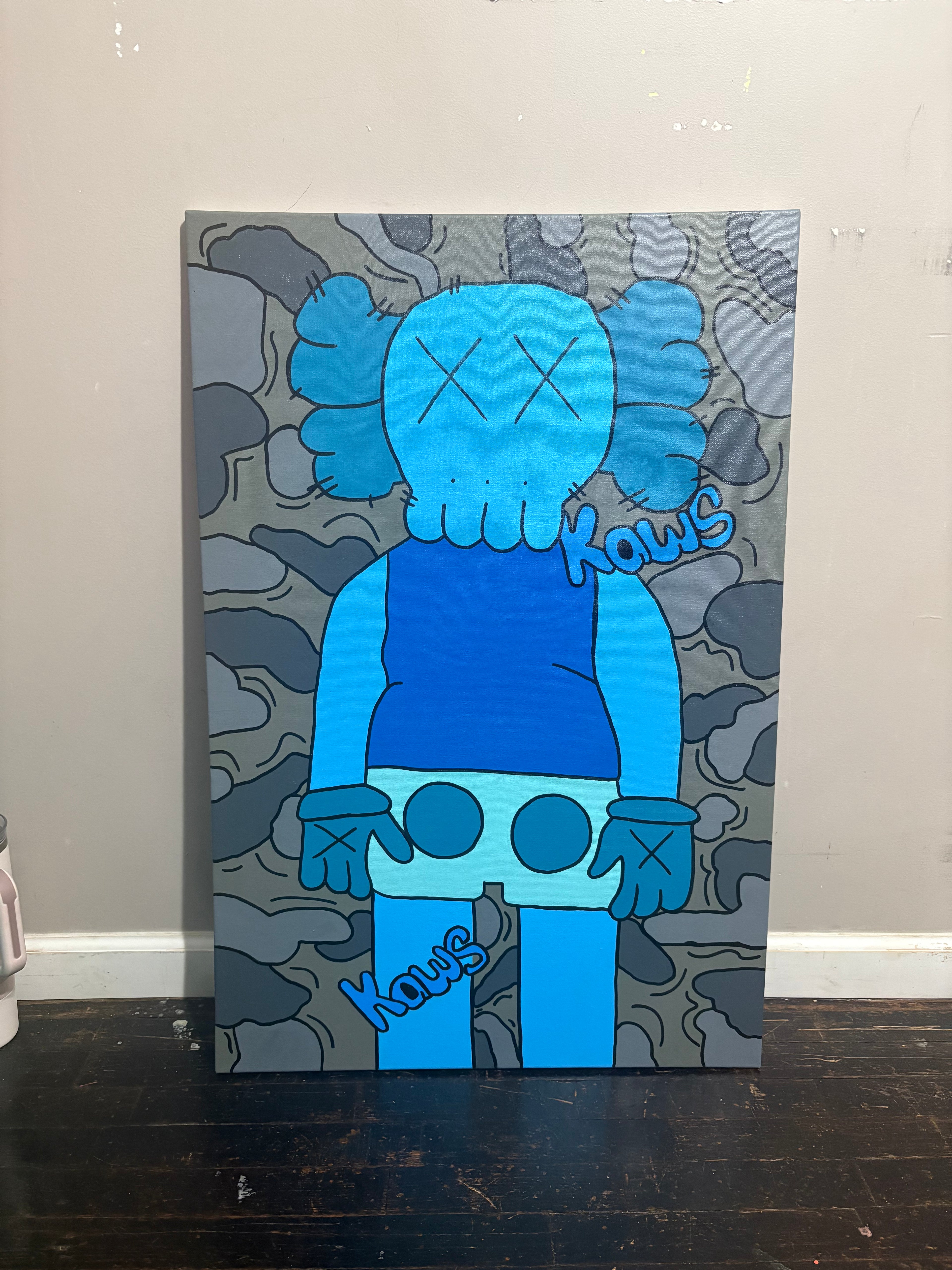 “KAWS” inspired canvas