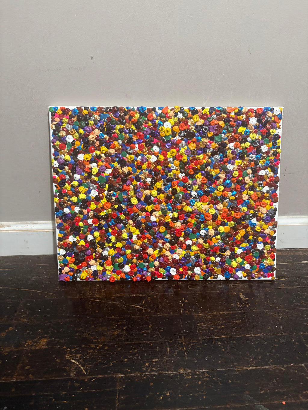 “Full of dots” custom canvas